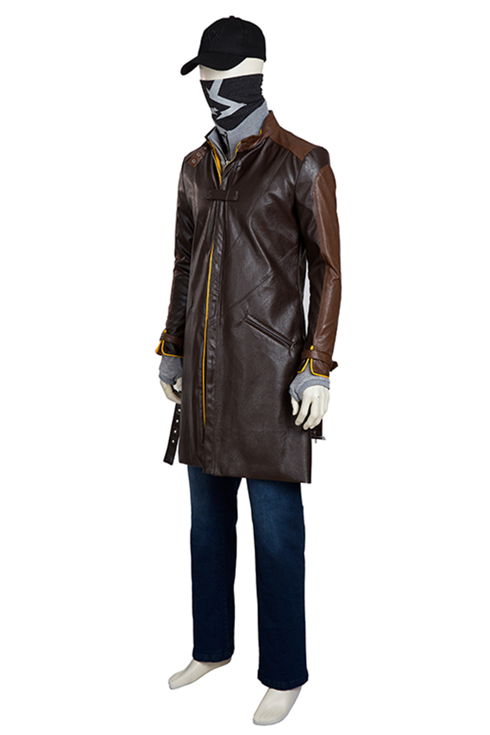 Aiden Pearce Brown Leather Jacket Cosplay Outfit