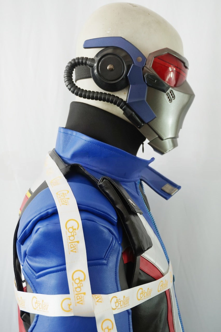 Soldier 76 Black Blue Cosplay Costume From Yinocosplay.com