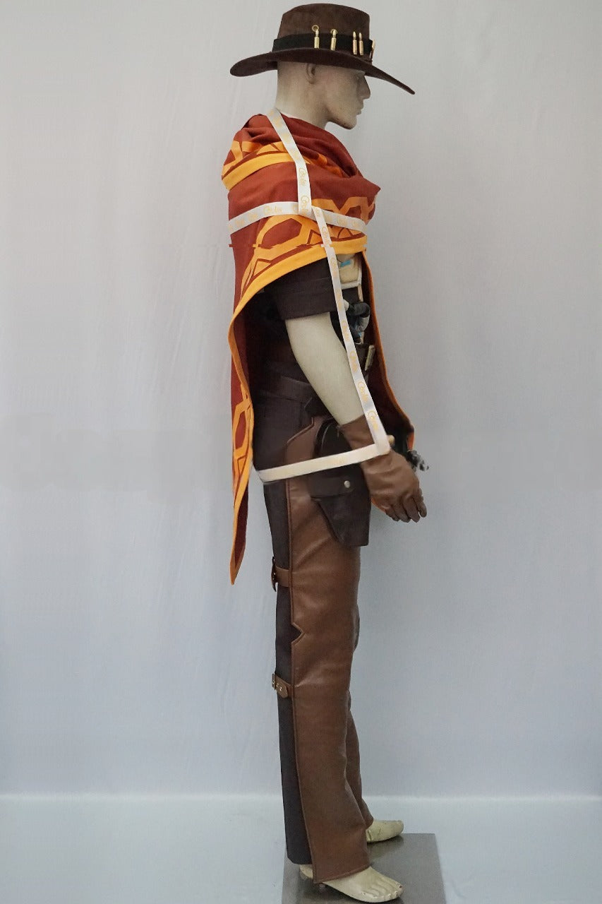 McCree Brown Red Cosplay Costume From Yinocosplay.com