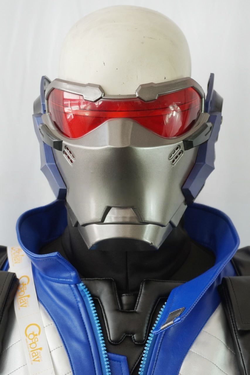 Soldier 76 Black Blue Cosplay Costume From Yinocosplay.com