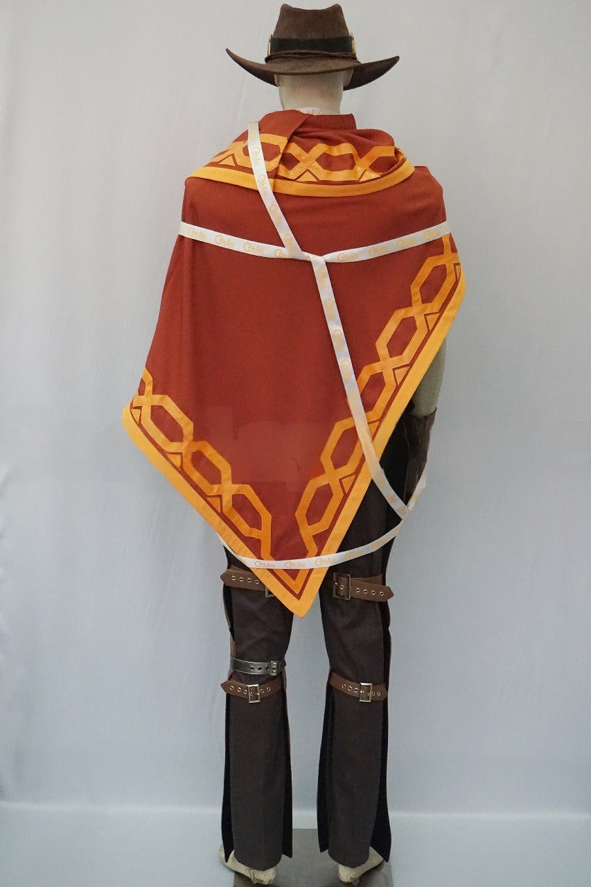 McCree Brown Red Cosplay Costume From Yinocosplay.com