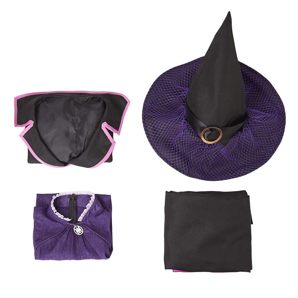 Agatha Women Black Purple Witch Outfit Cosplay Costume From Yinocosplay.com