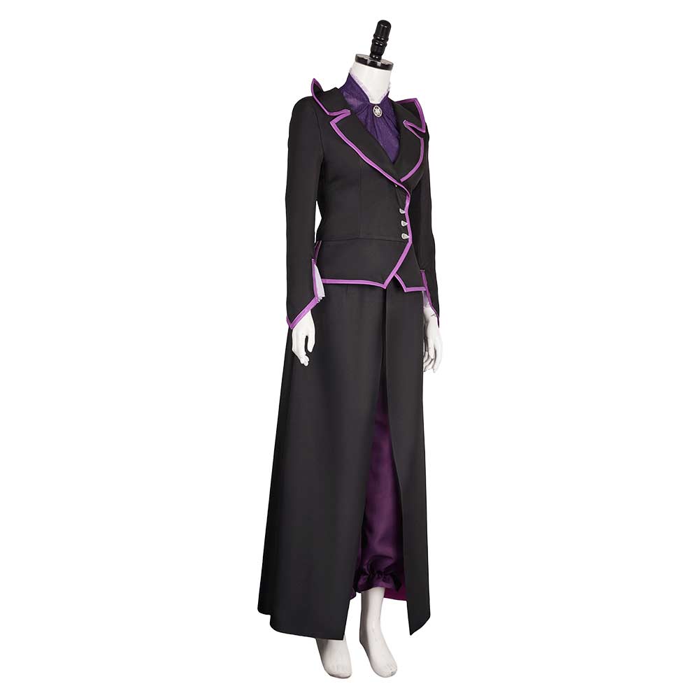 Agatha Women Black Purple Witch Outfit Cosplay Costume From Yinocosplay.com