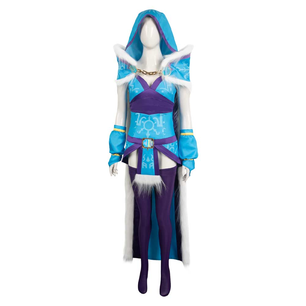 Crystal Maiden Women Blue Outfit Cosplay Costume From Yinocosplay.com
