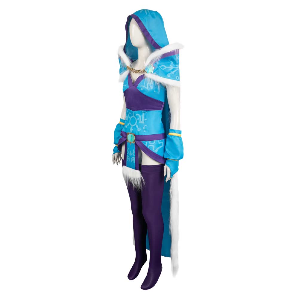 Crystal Maiden Women Blue Outfit Cosplay Costume From Yinocosplay.com
