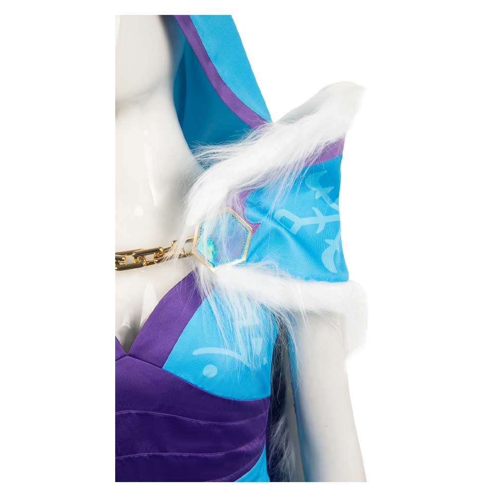 Crystal Maiden Women Blue Outfit Cosplay Costume From Yinocosplay.com