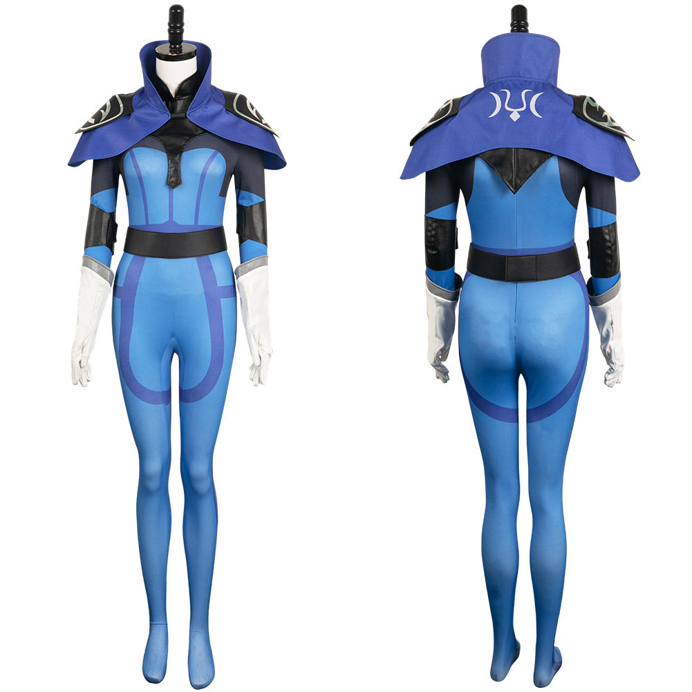 Luna Women Blue Jumpsuit Cosplay Costume From Yinocosplay.com