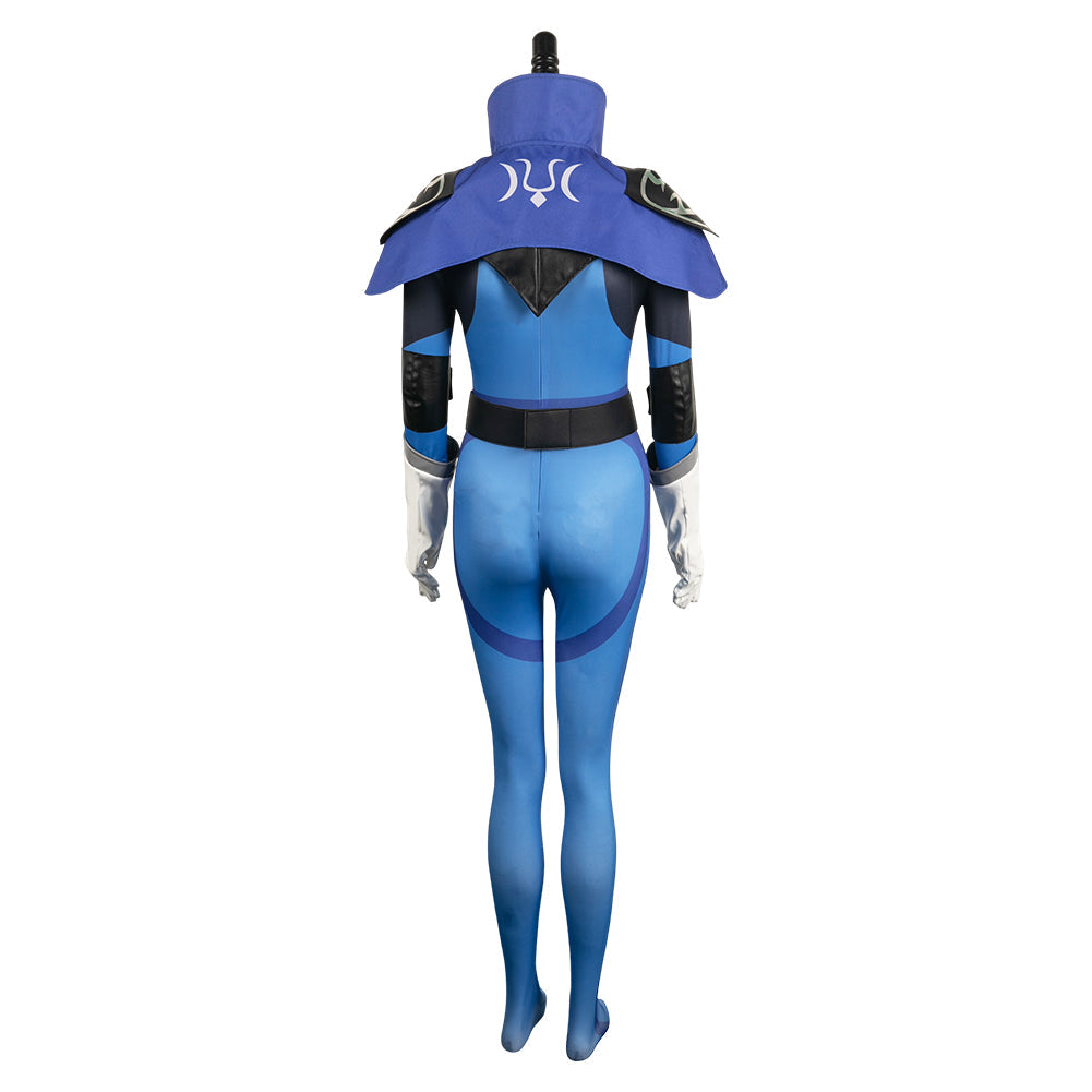 Luna Women Blue Jumpsuit Cosplay Costume From Yinocosplay.com
