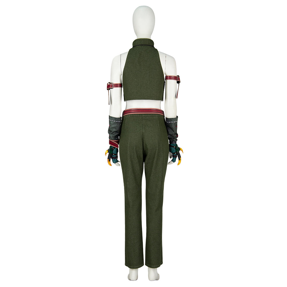 Tifa Lockhart Women Green Cowboy Suit Cosplay Costume From Yinocosplay.com