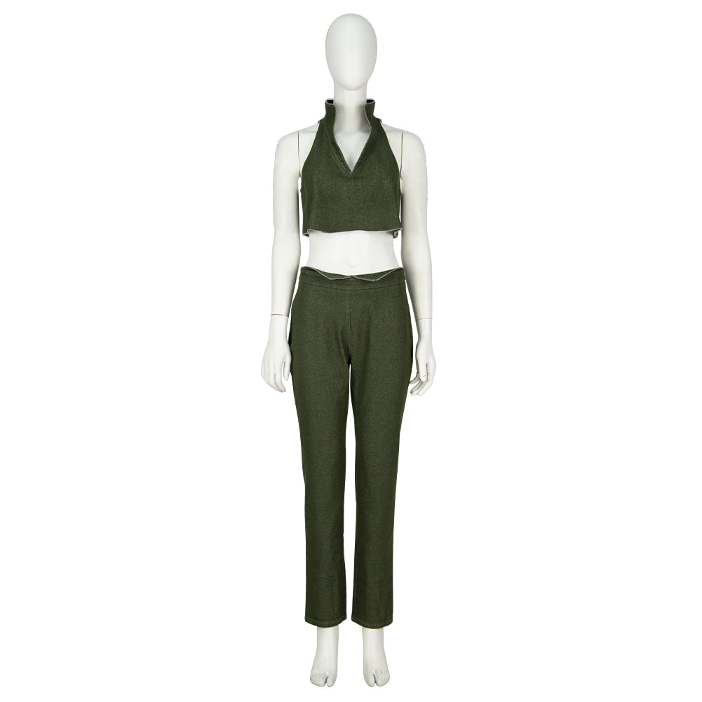 Tifa Lockhart Women Green Cowboy Suit Cosplay Costume From Yinocosplay.com