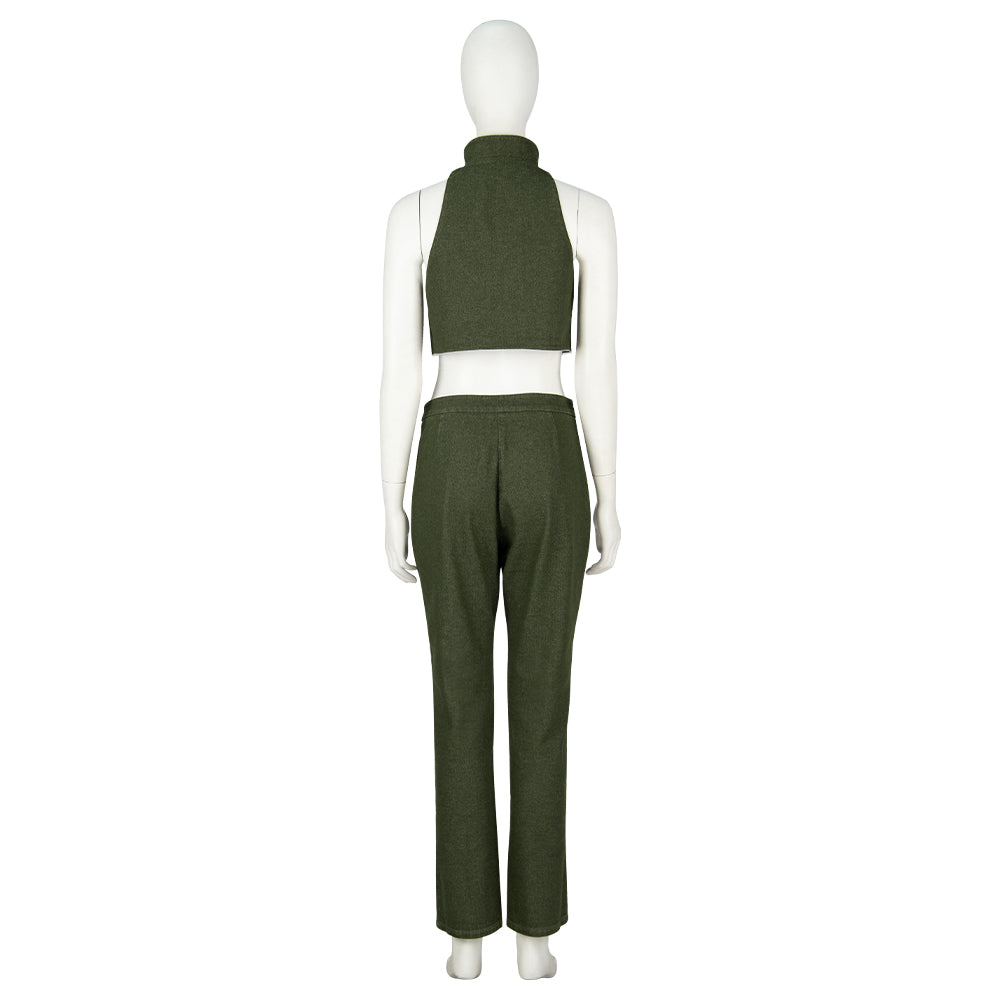 Tifa Lockhart Women Green Cowboy Suit Cosplay Costume From Yinocosplay.com