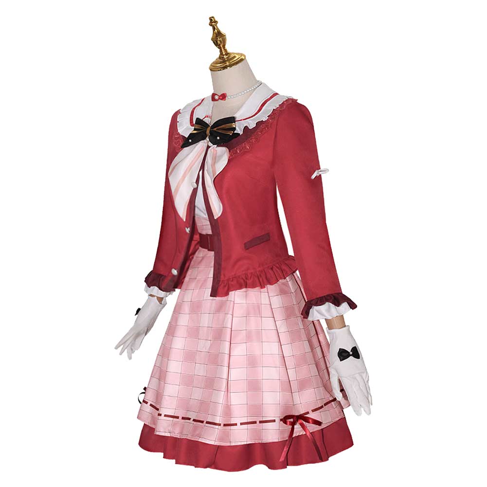Genshin Impact Sangonomiya Kokomi Women Red Dress Party Carnival Halloween Cosplay Costume From Yinocosplay.com