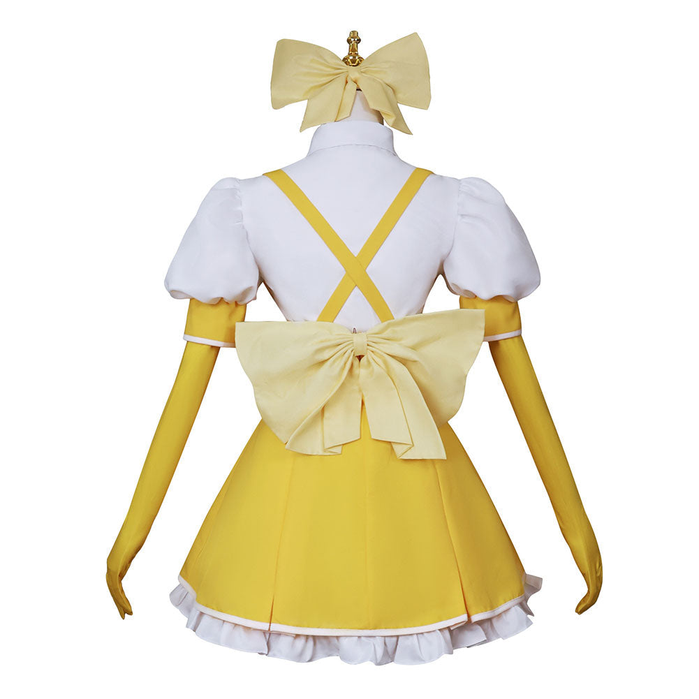 Gushing over Magical Girls Tenkawa Kaoruko Women Yellow Dress Party Carnival Halloween Cosplay Costume From Yinocosplay.com