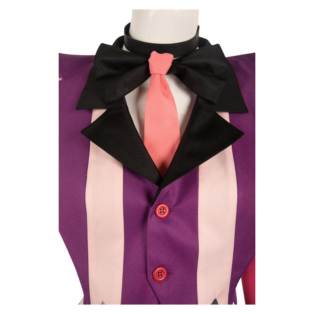 Angel Dust Women Purple Combat Suit Cosplay Costume From Yinocosplay.com