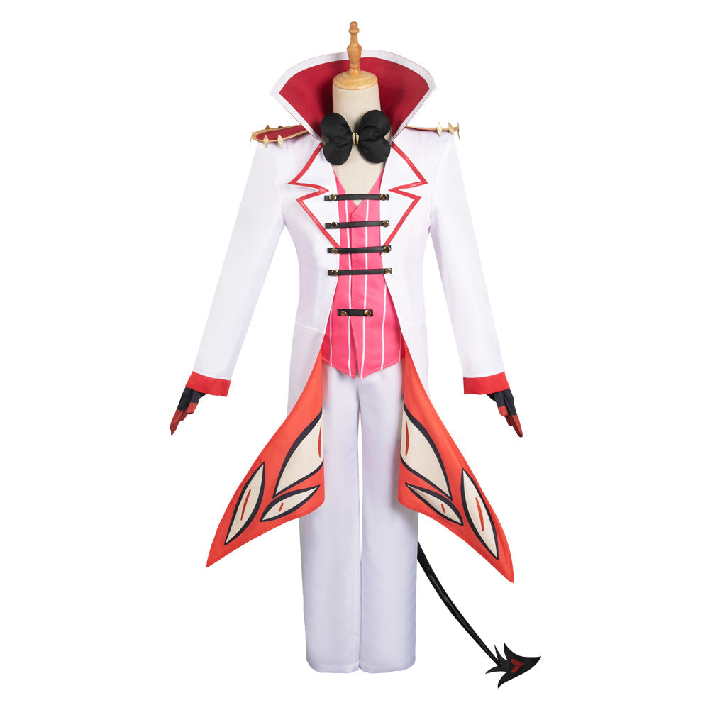 Hazbin Hotel Lucifer Morningstar White Combat Suit Party Carnival Halloween Cosplay Costume From Yinocosplay.com