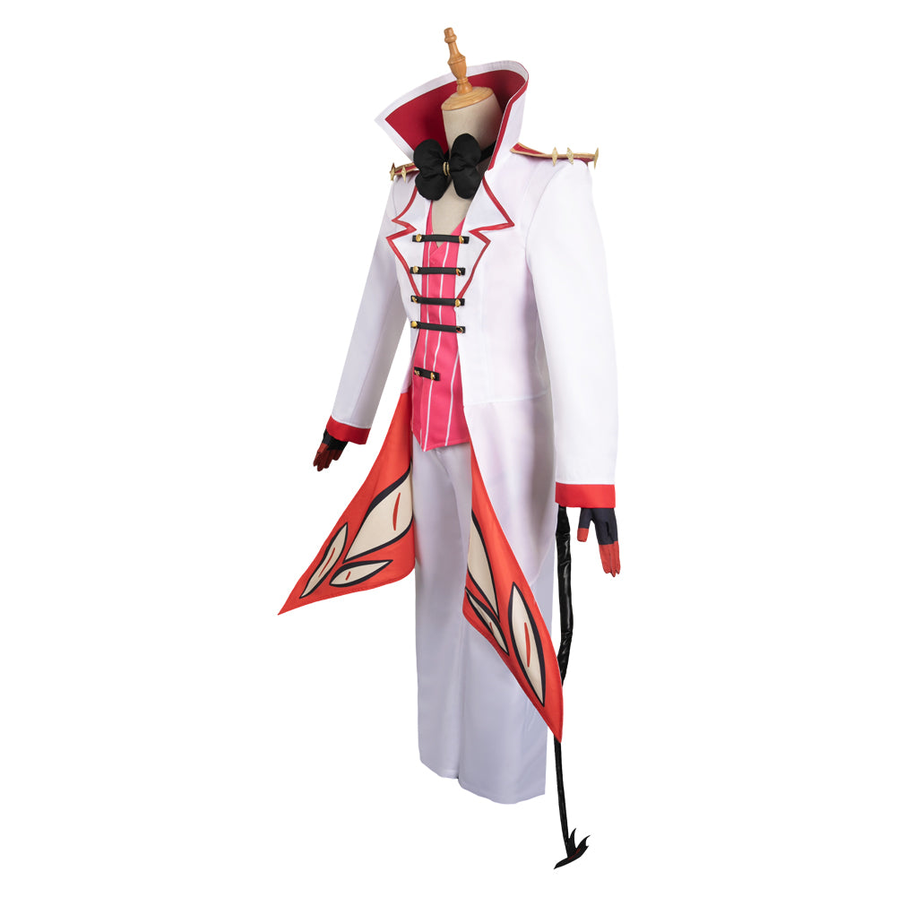 Hazbin Hotel Lucifer Morningstar White Combat Suit Party Carnival Halloween Cosplay Costume From Yinocosplay.com