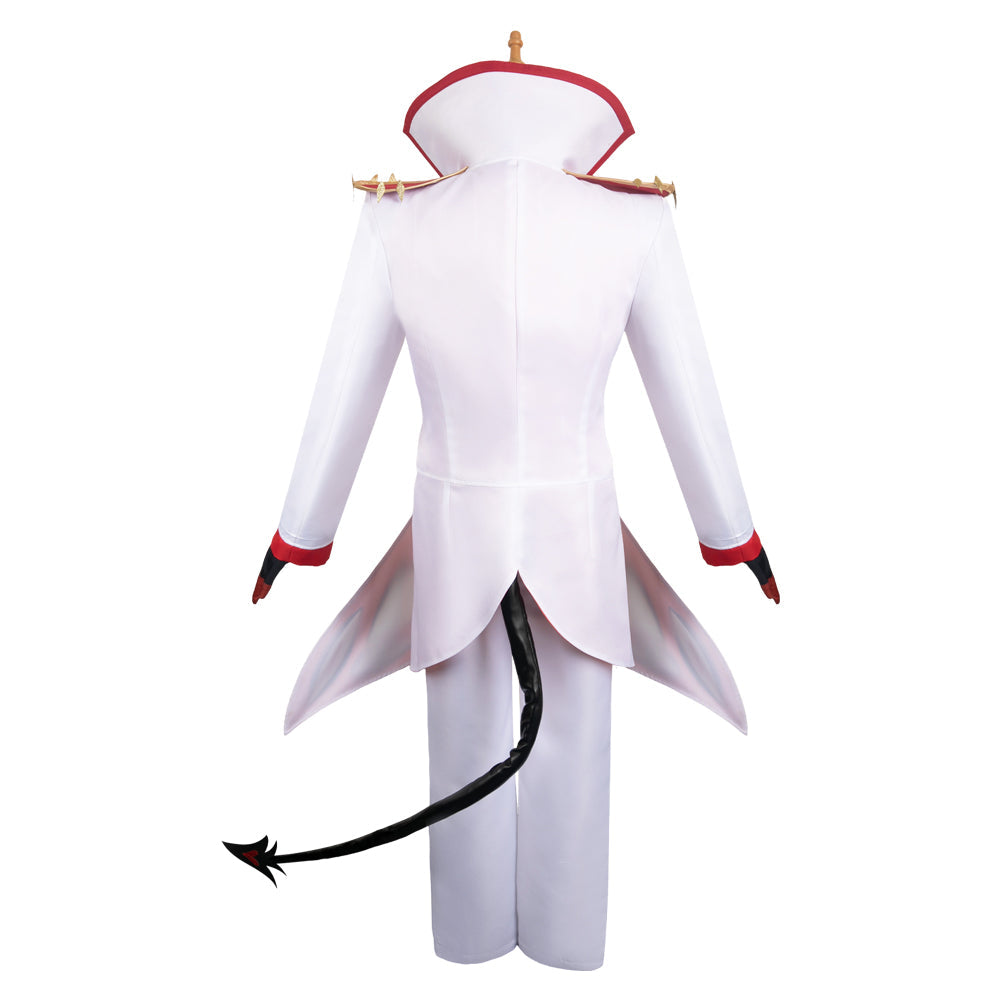Hazbin Hotel Lucifer Morningstar White Combat Suit Party Carnival Halloween Cosplay Costume From Yinocosplay.com