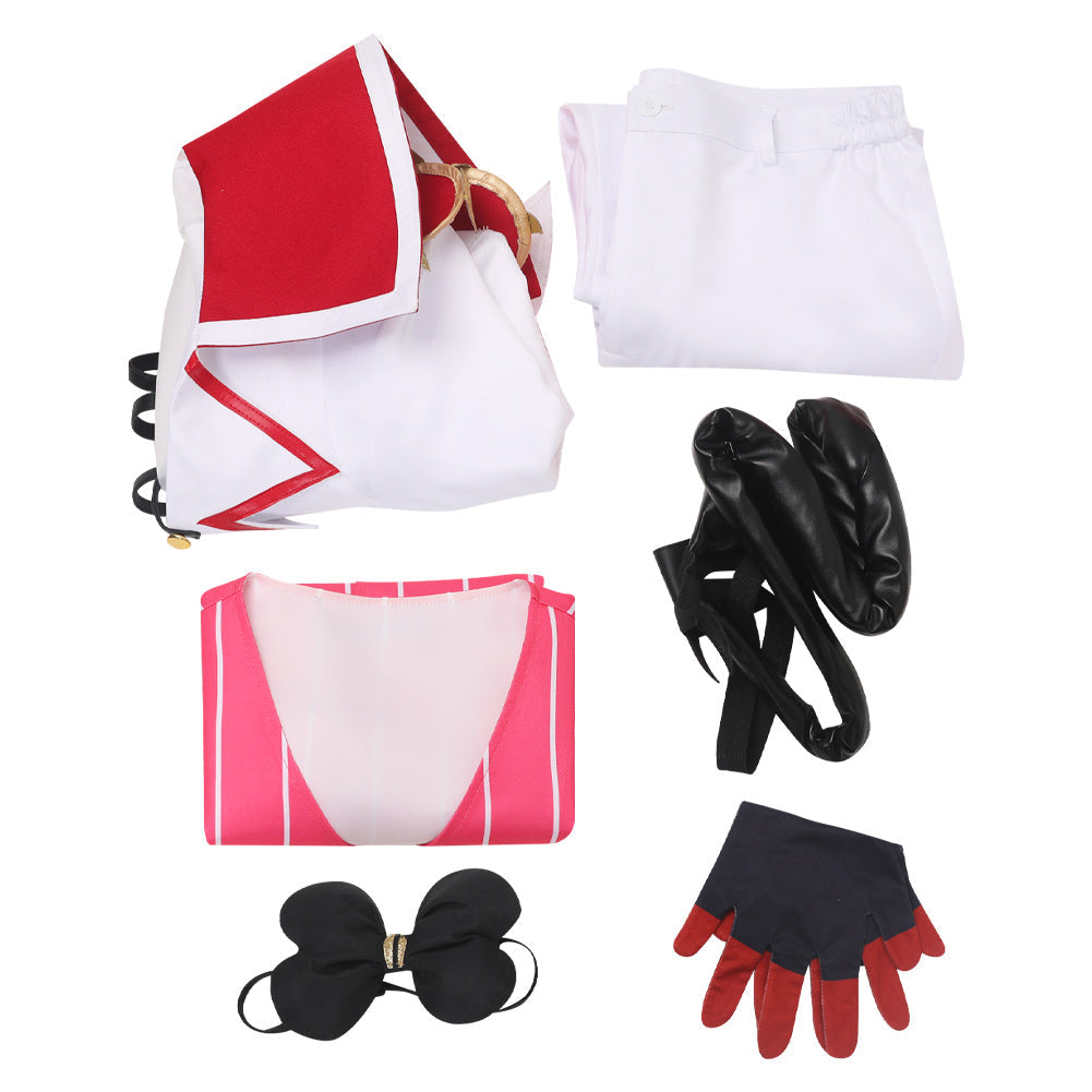 Hazbin Hotel Lucifer Morningstar White Combat Suit Party Carnival Halloween Cosplay Costume From Yinocosplay.com