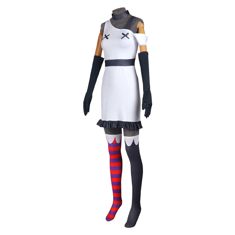 Vaggie Women White Dress Cosplay Costume From Yinocosplay.com