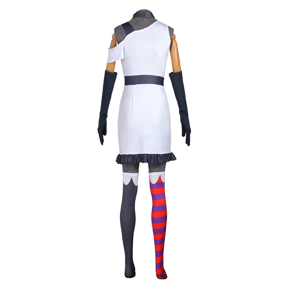 Vaggie Women White Dress Cosplay Costume From Yinocosplay.com