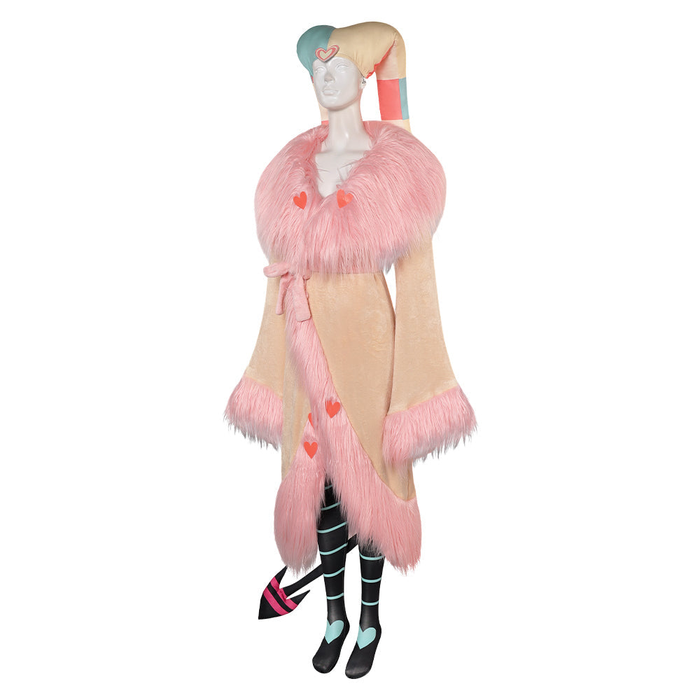 Helluva Boss Hazbin Hotel Fizzarolli Women Pink Robe Set Party Carnival Halloween Cosplay Costume From Yinocosplay.com