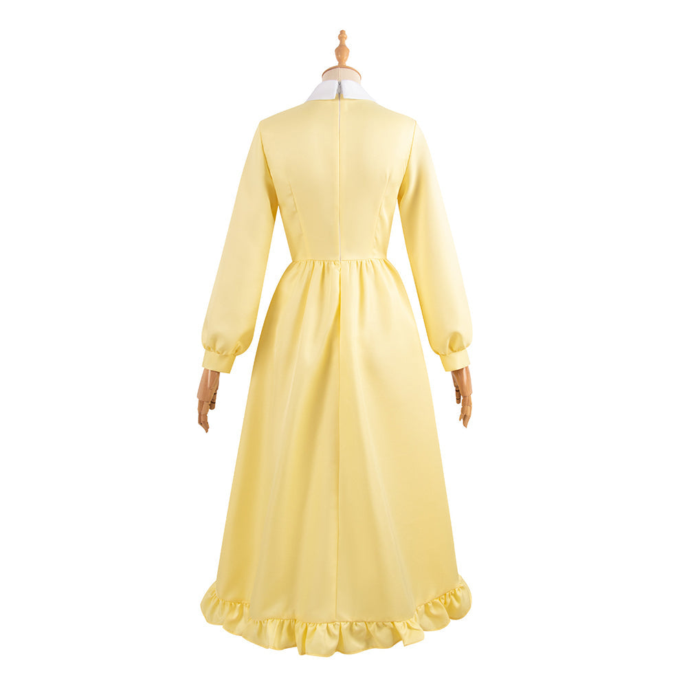 Howl's Moving Castle Sophie Hatter Women Yellow Dress Party Carnival Halloween Cosplay Costume From Yinocosplay.com
