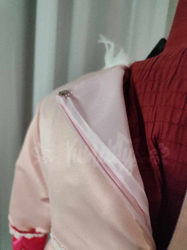 Angel Dust Pink White Dress Cosplay Outfit From Yinocosplay.com
