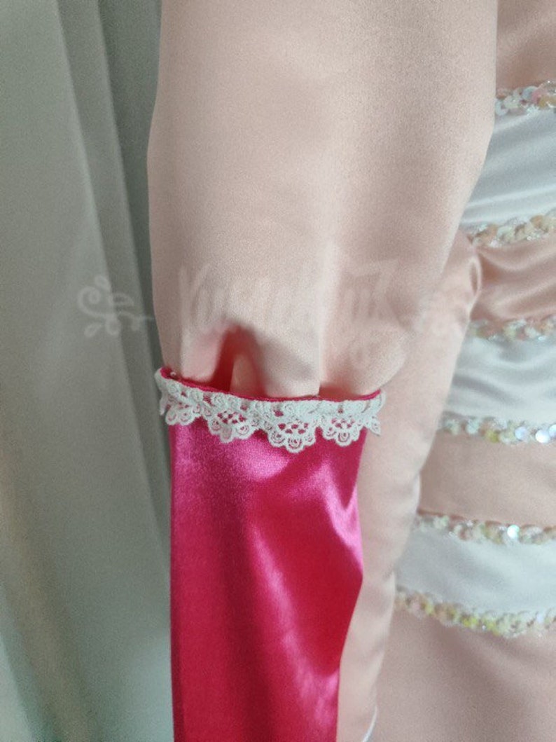 Angel Dust Pink White Dress Cosplay Outfit From Yinocosplay.com