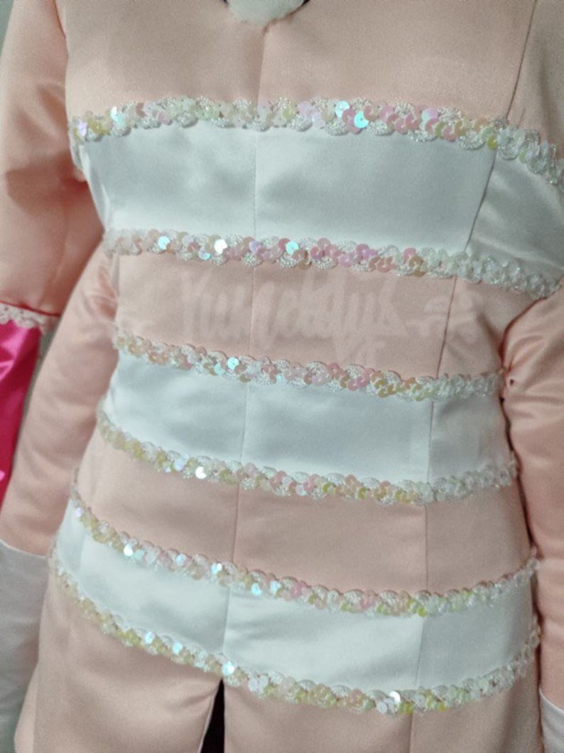 Angel Dust Pink White Dress Cosplay Outfit From Yinocosplay.com