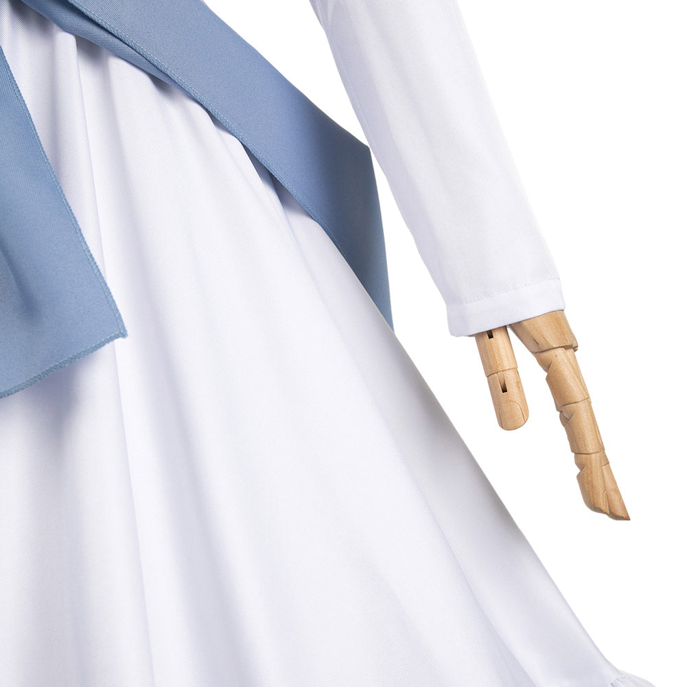 Kono Subarashii Sekai ni Shukufuku wo! Iris Women White And Blue Dress Cosplay Costume From Yinocosplay.com