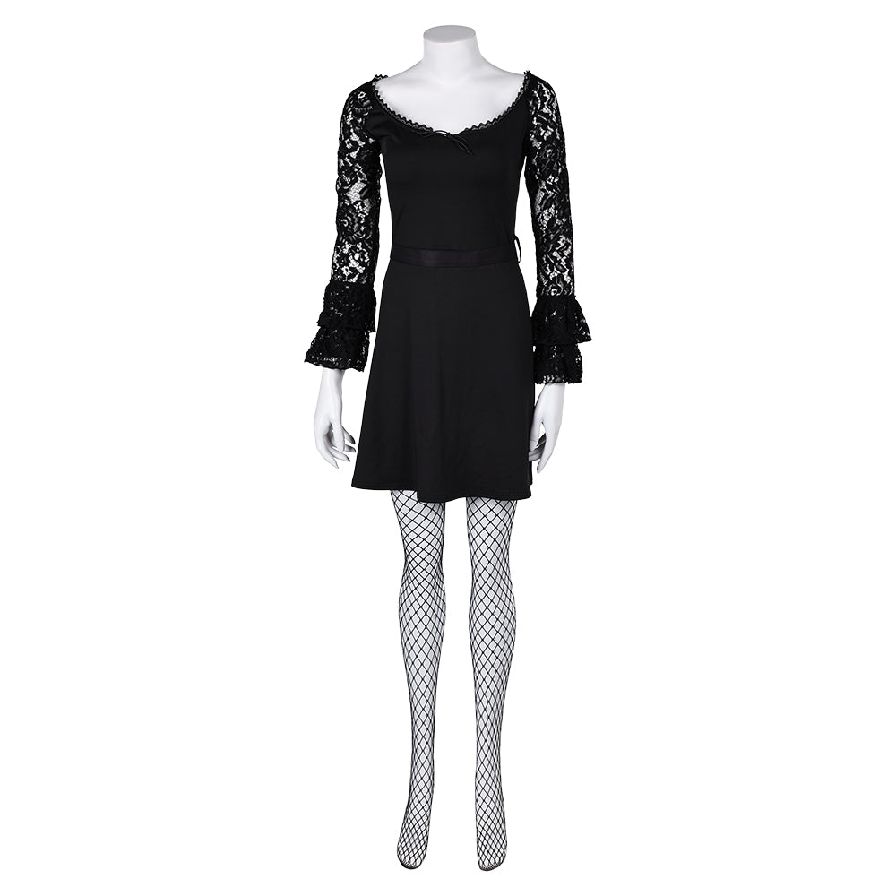 Misty Women Black Lace Long-sleeved Dress Cosplay Costume From Yinocosplay.com