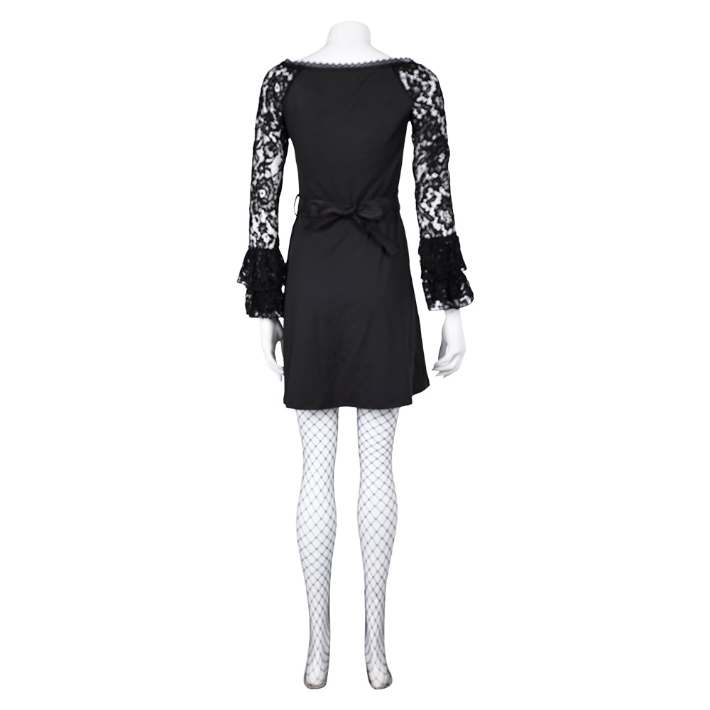 Misty Women Black Lace Long-sleeved Dress Cosplay Costume From Yinocosplay.com