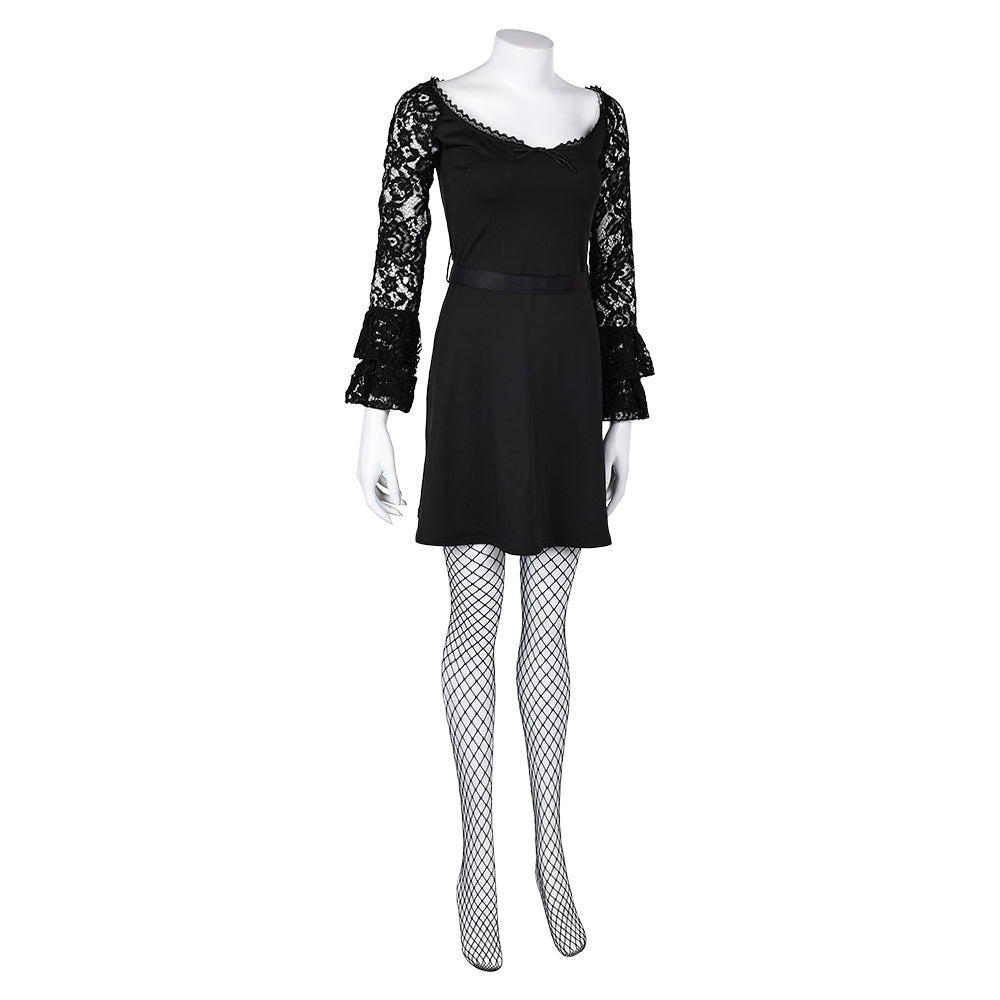 Misty Women Black Lace Long-sleeved Dress Cosplay Costume From Yinocosplay.com