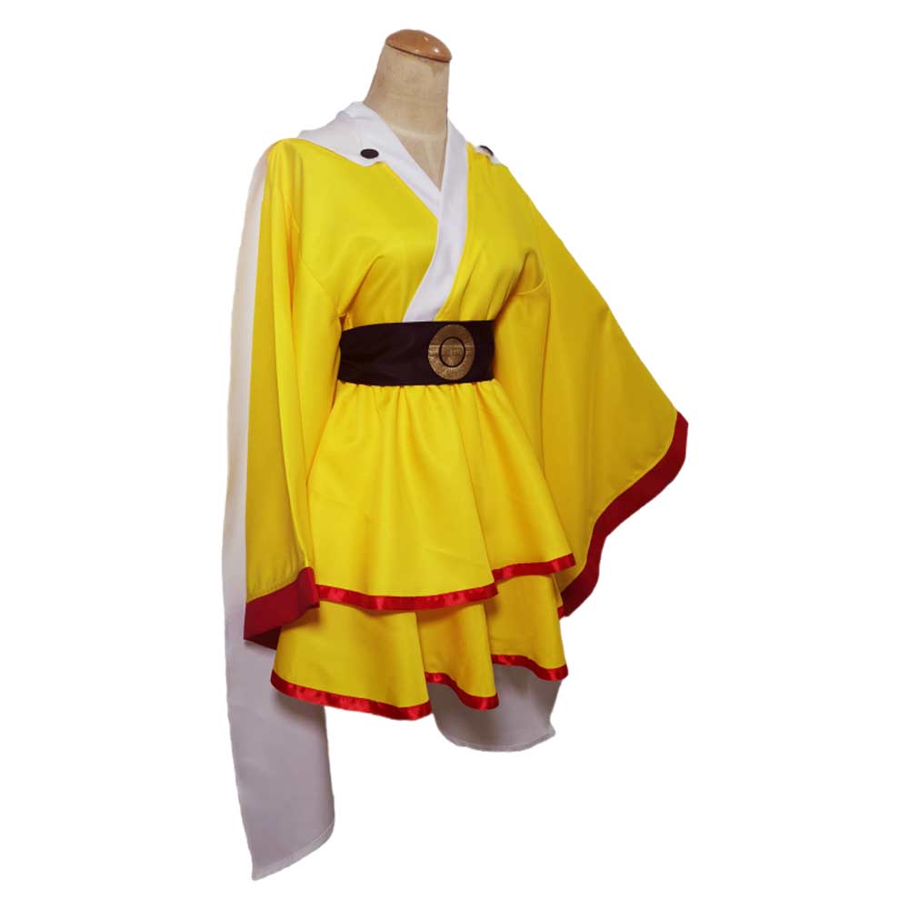 Saitama Women Yellow Dress Cosplay Costume From Yinocosplay.com