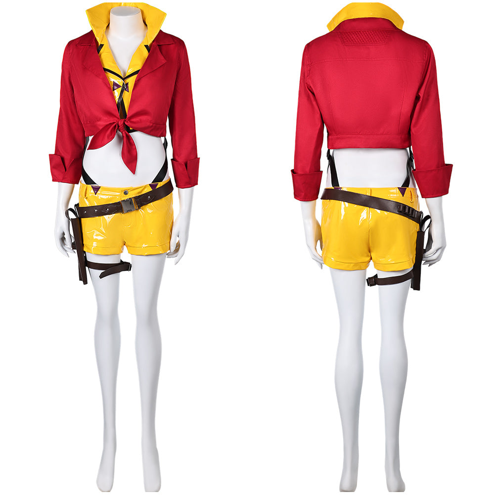Ashe Women Red Cowboy Outfit Party Carnival Halloween Cosplay Costume From Yinocosplay.com