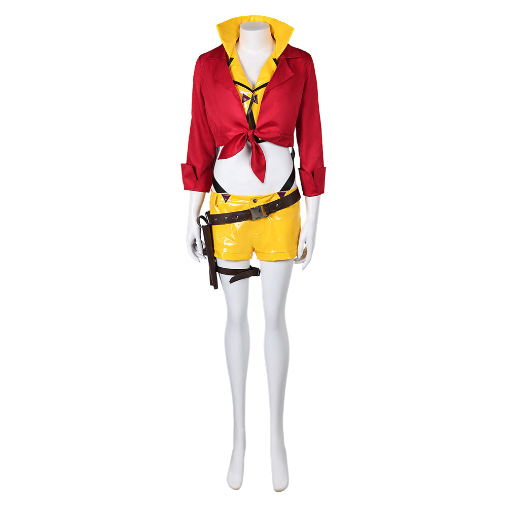 Ashe Women Red Cowboy Outfit Party Carnival Halloween Cosplay Costume From Yinocosplay.com