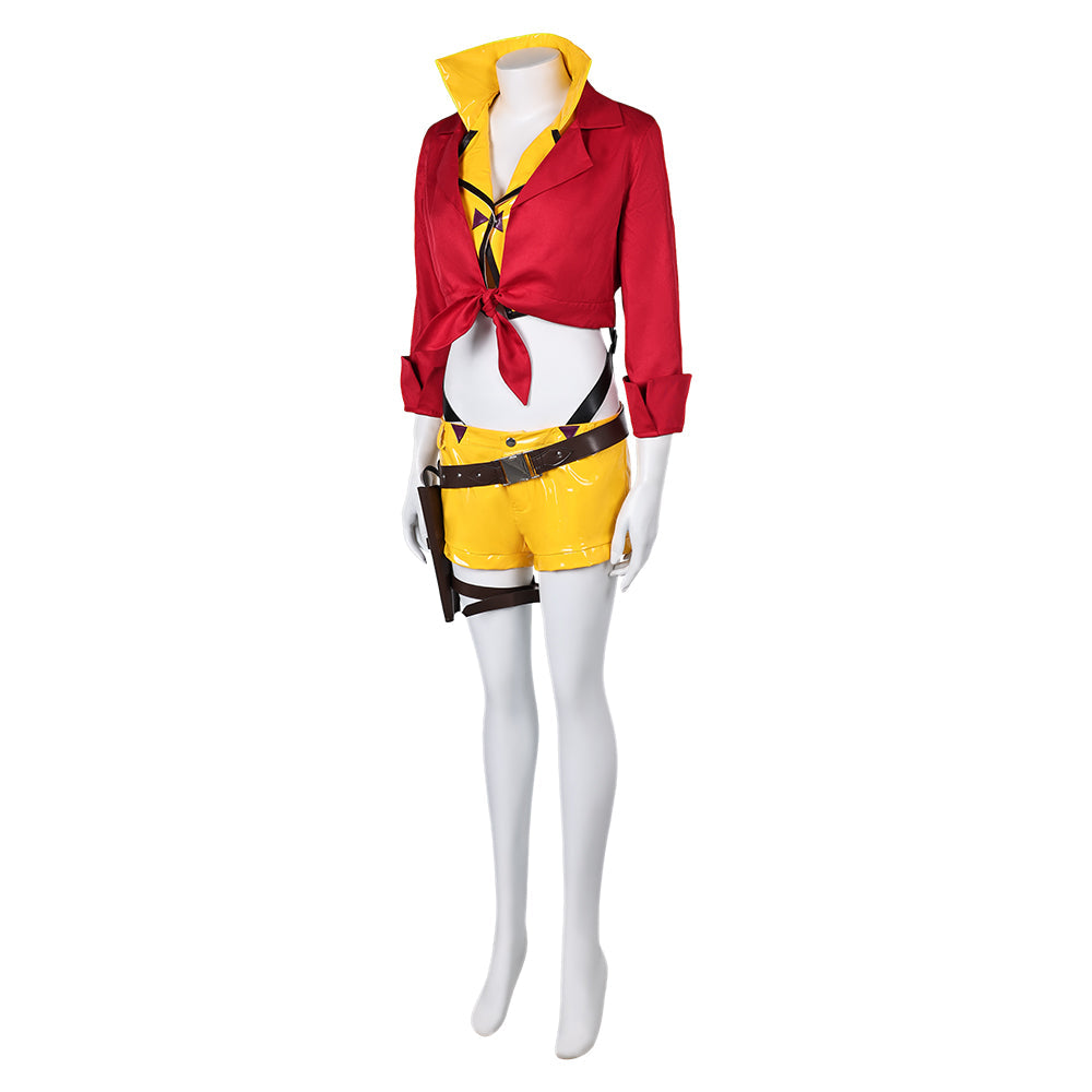 Ashe Women Red Cowboy Outfit Party Carnival Halloween Cosplay Costume From Yinocosplay.com