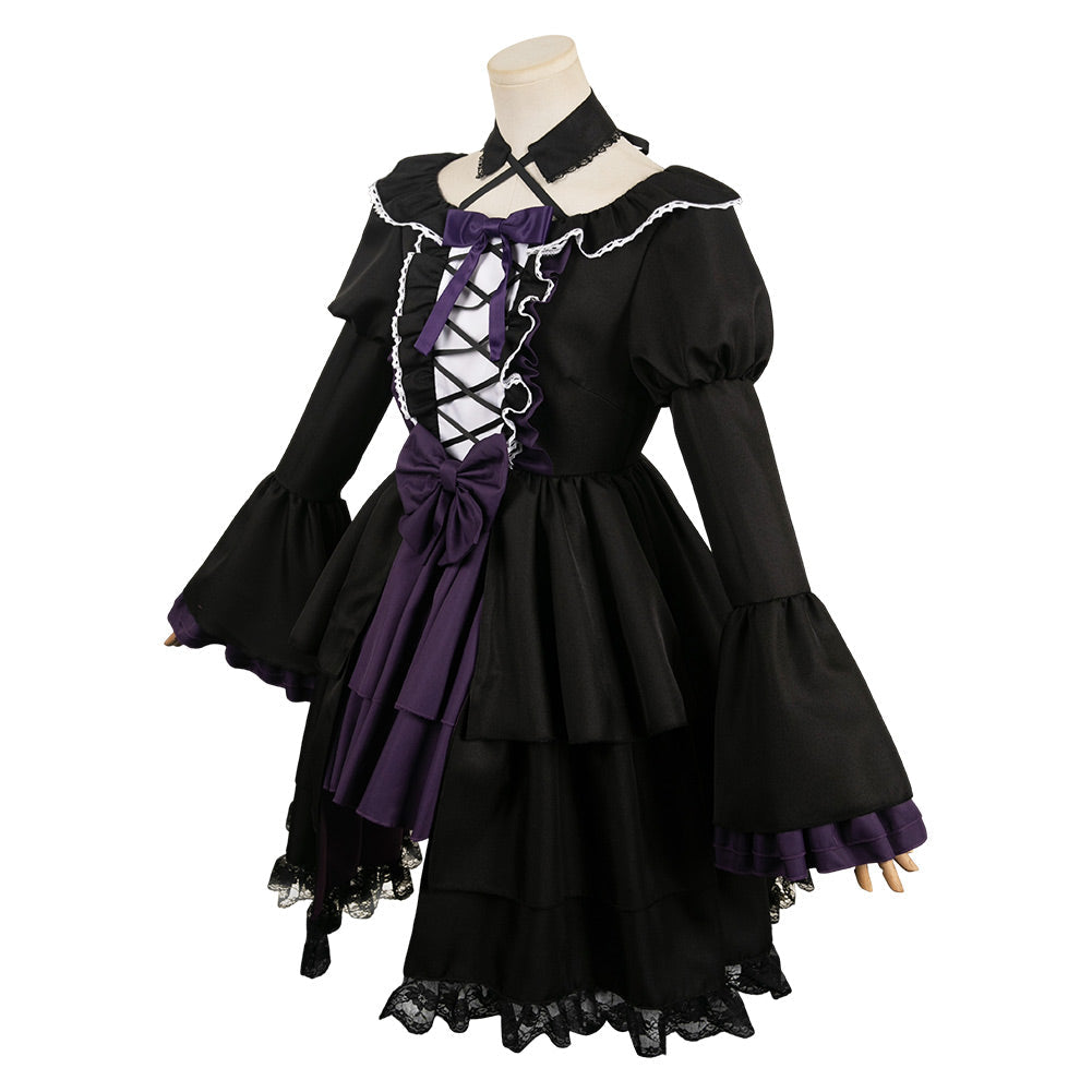Puella Magi Madoka Magica Homura Akemi Women Black Gothic Dress Cosplay Costume From Yinocosplay.com