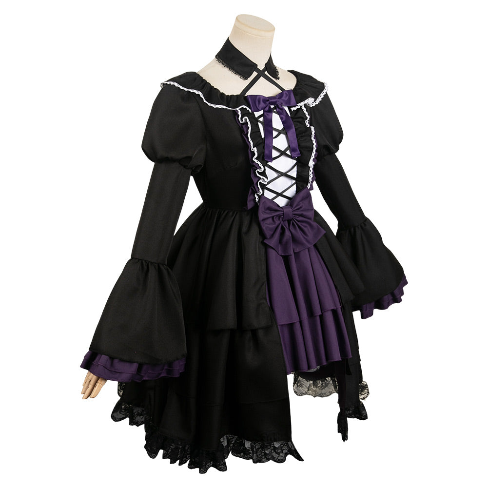 Puella Magi Madoka Magica Homura Akemi Women Black Gothic Dress Cosplay Costume From Yinocosplay.com