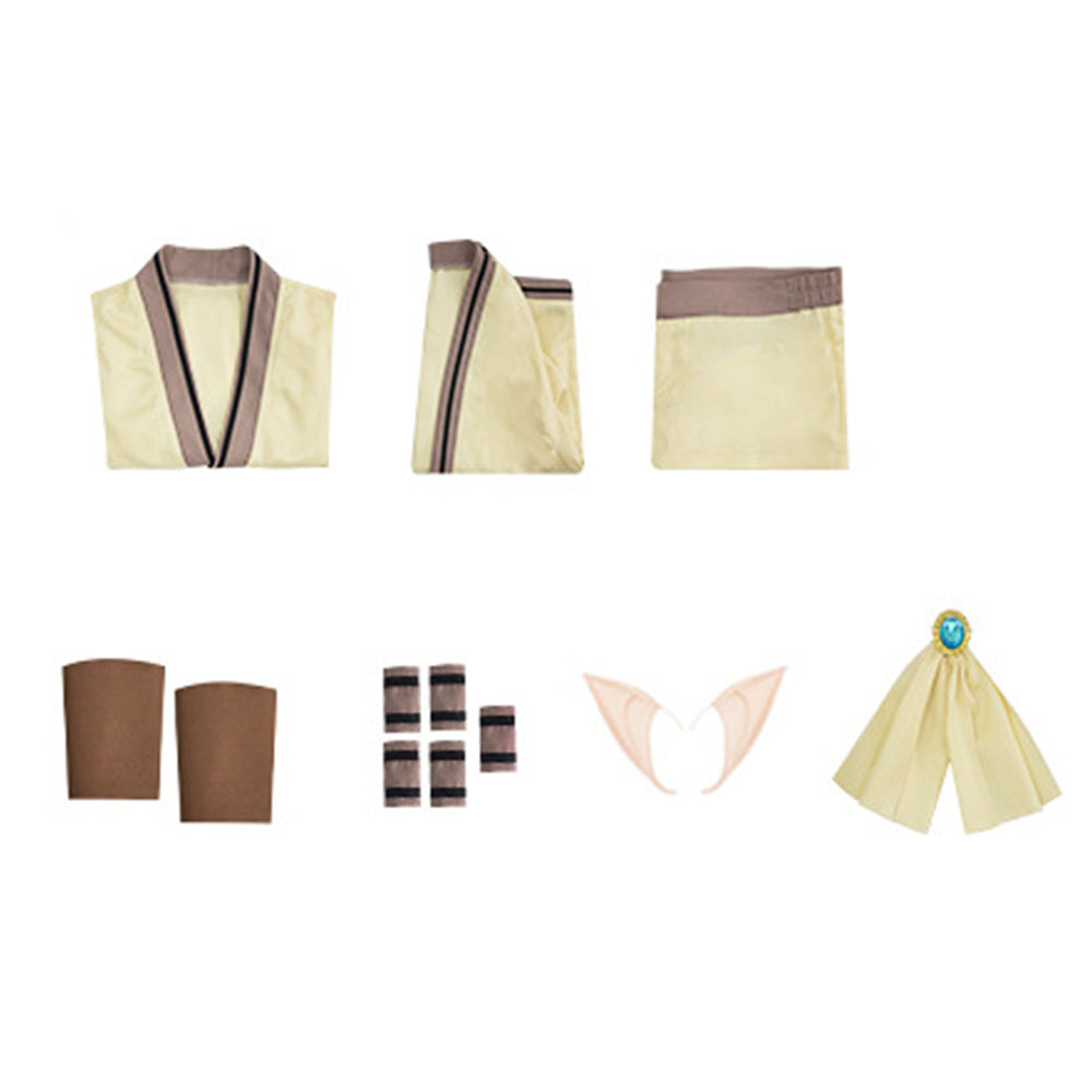 Sousou No Frieren Elf Serie Women Beige Outfit Party Carnival Halloween Cosplay Costume From Yinocosplay.com