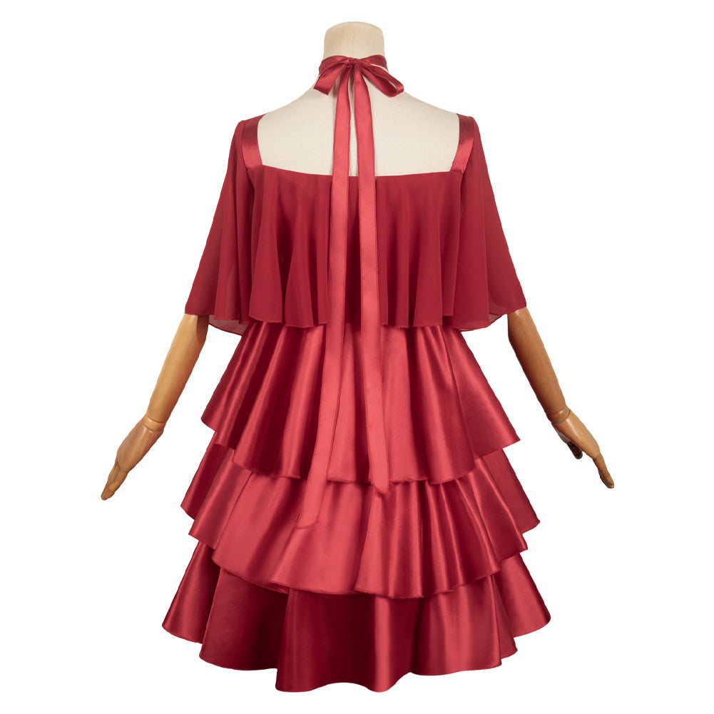 Sousou No Frieren Frieren Women Red Dress Party Carnival Halloween Cosplay Costume From Yinocosplay.com