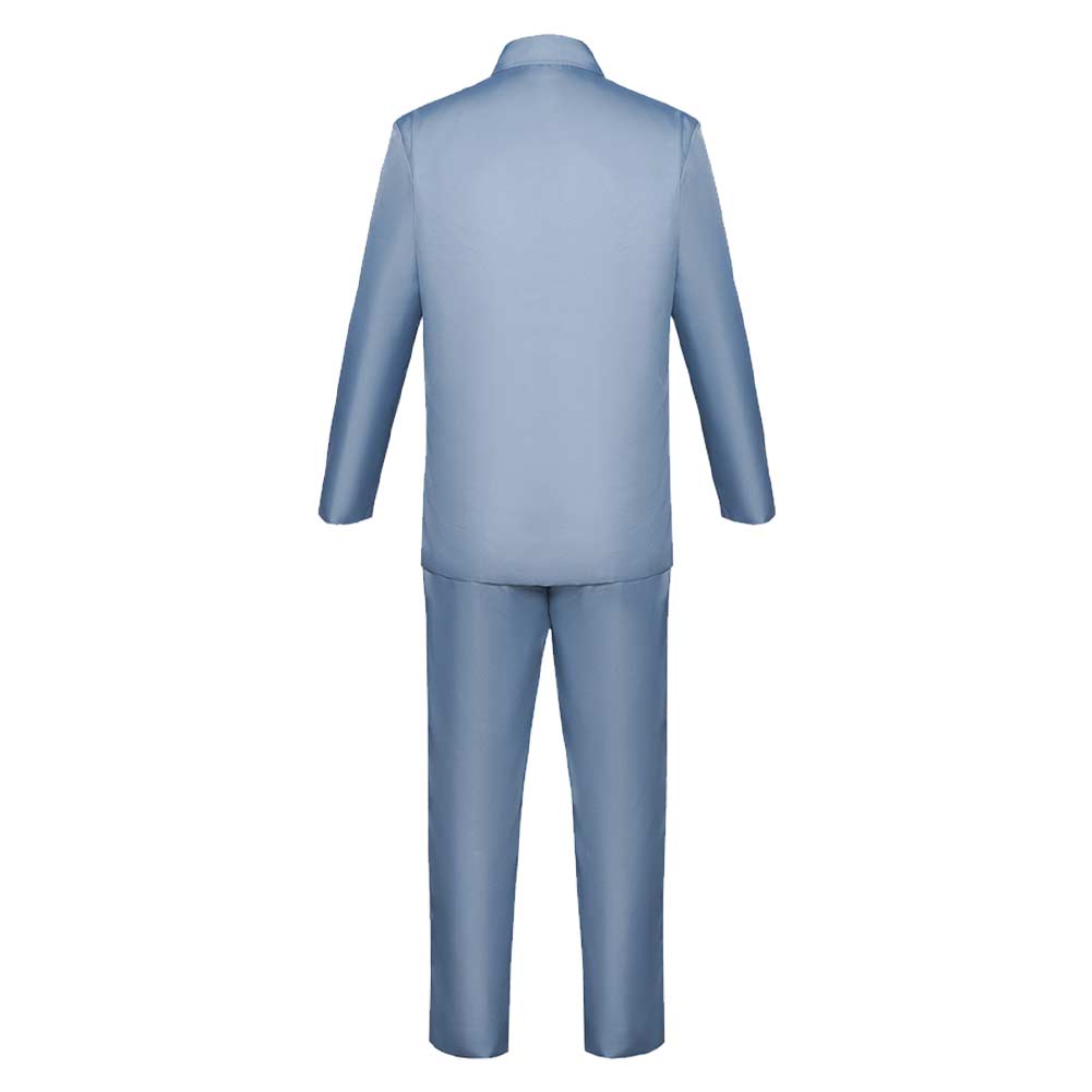 The Boy and the Heron Mahito Maki Blue Top Pants Set Party Carnival Halloween Cosplay Costume From Yinocosplay.com
