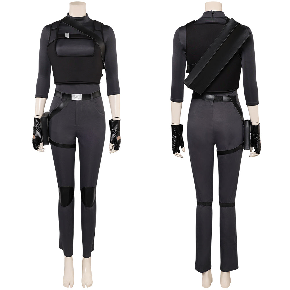 Lara Croft Women Black Outfit Cosplay Costume From Yinocosplay.com