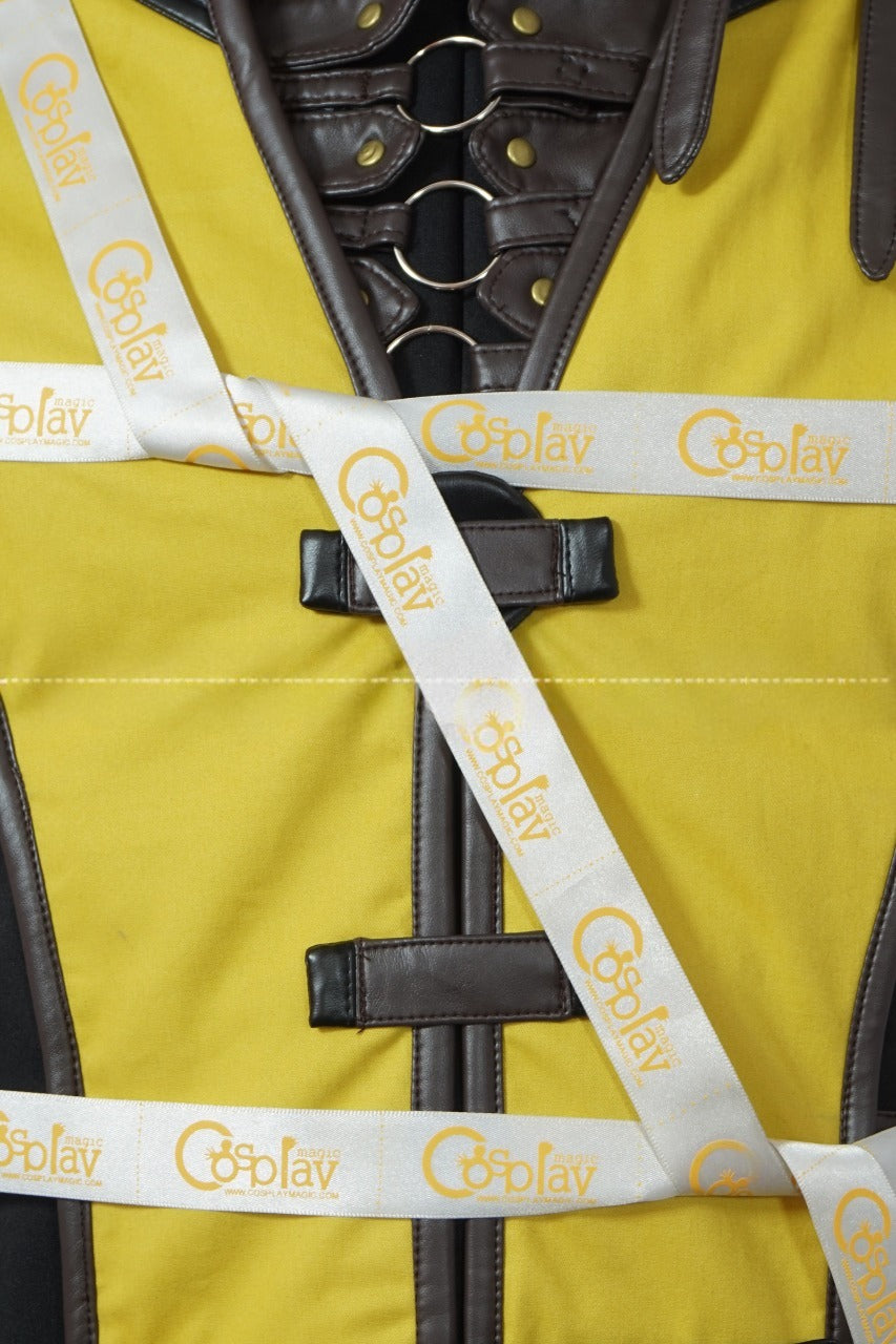 Scorpion Yellow and Black Ninja Warrior Cosplay Costume From Yinocosplay.com
