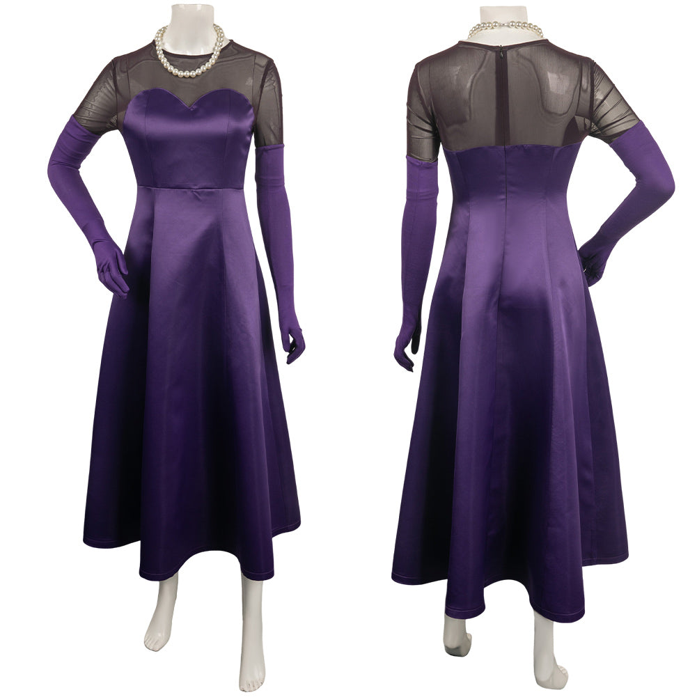 Lilith Women Purple Dress Cosplay Costume From Yinocosplay.com