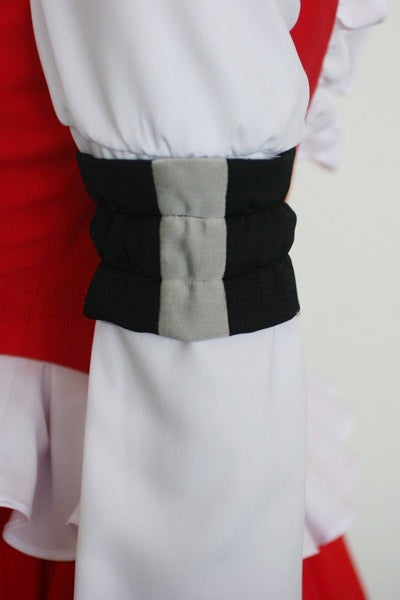 Code Geass C.C. Red White Maid Dress Cosplay Costume From Yinocosplay.com