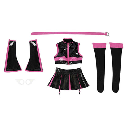 2.5 Dimensional Seduction Mikari Tachibana Women Black Pink Dress Set Cosplay Costume From Yinocosplay.com