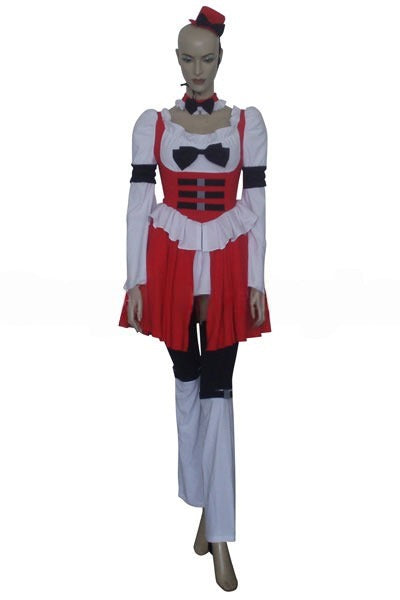 Code Geass C.C. Red White Maid Dress Cosplay Costume From Yinocosplay.com