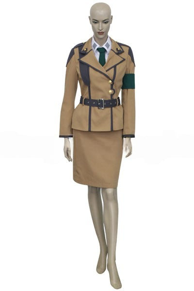 Code Geass Cecile Croomy Beige Military Cosplay Costume From Yinocosplay.com