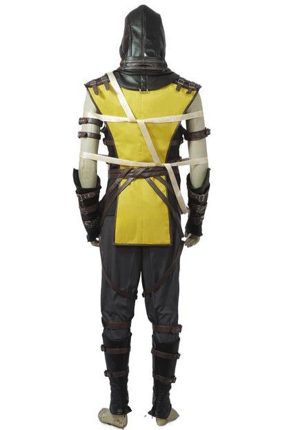 Scorpion Yellow and Black Ninja Warrior Cosplay Costume From Yinocosplay.com